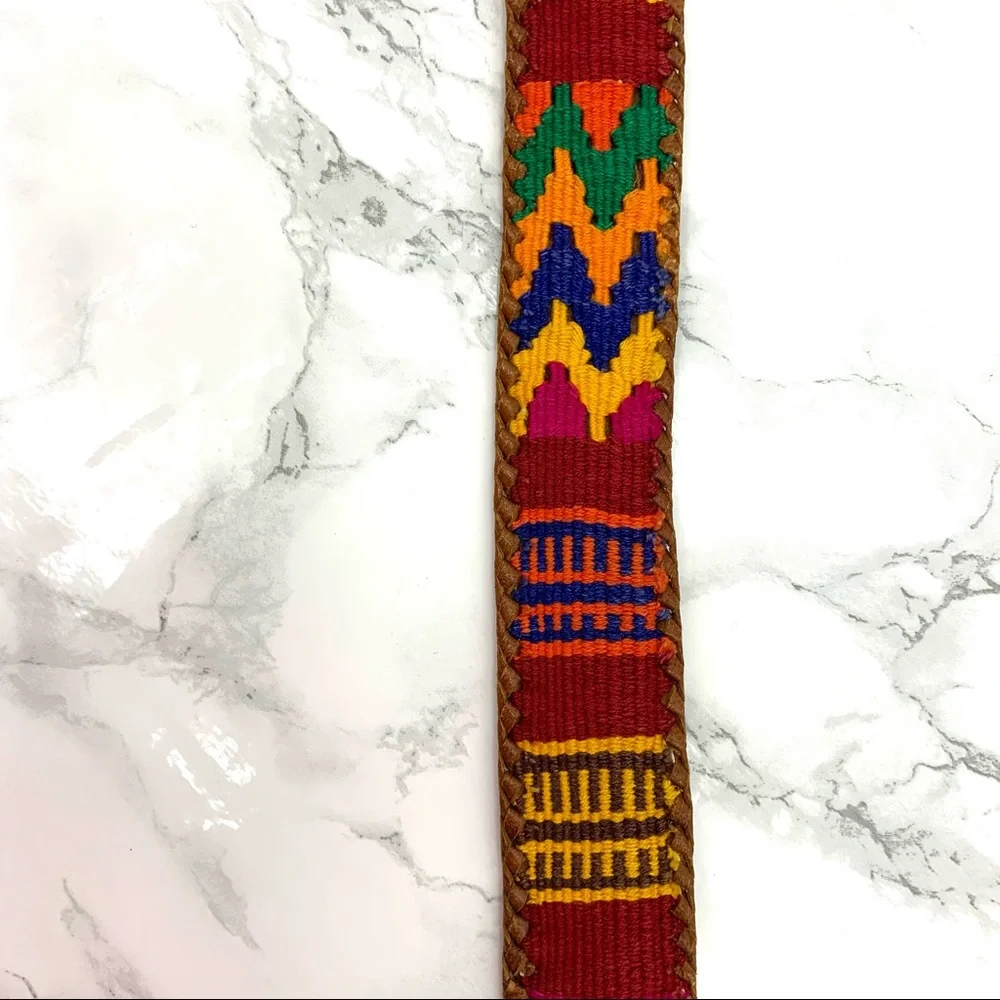 Cornucopia Brand Retro Leather Southwestern Belt